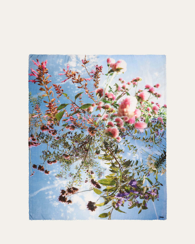 Mazzolino Floral-Print Cashmere-Blend Scarf